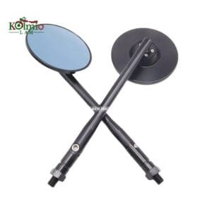 Universal Black Motorcycle Rearview Mirror Round Cafe Racer Side Mirrors fit For Royal Enfield Interceptor 650 Triumph trident 660