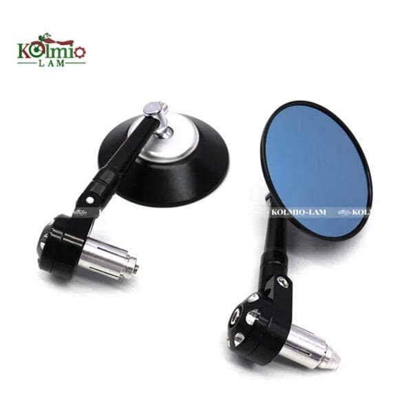Universal Look Motorcycle Rear View Mirrors Round fit for 7/8" Handle Bar End Motorbike Side 2Pcs/Pair - 图片 4