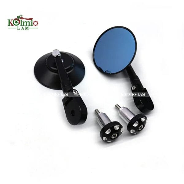 Universal Look Motorcycle Rear View Mirrors Round fit for 7/8" Handle Bar End Motorbike Side 2Pcs/Pair - 图片 3