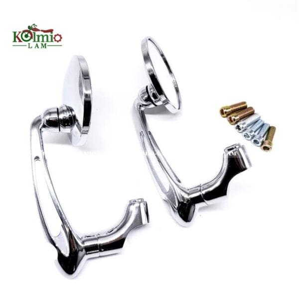 Motorcycle accessories classic fit for Dirtbike retrofi reverse crank round rearview mirror electric car bending rod mirror genera - 图片 7