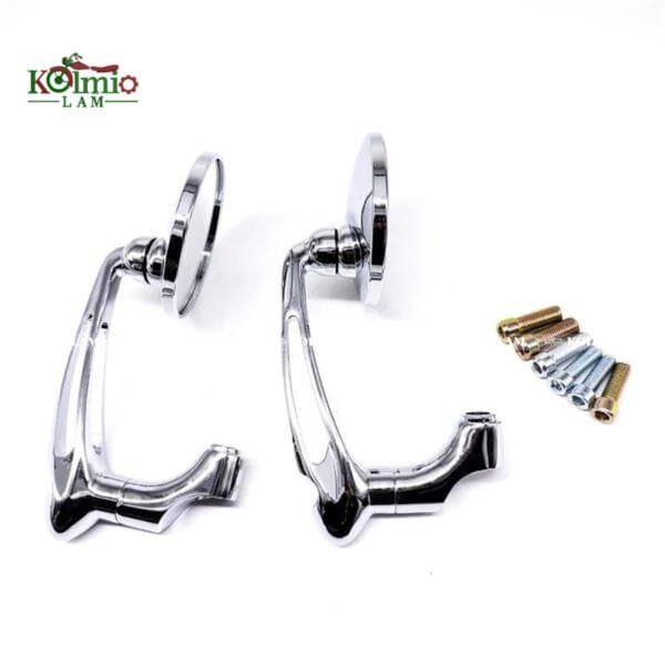 Motorcycle accessories classic fit for Dirtbike retrofi reverse crank round rearview mirror electric car bending rod mirror genera - 图片 5