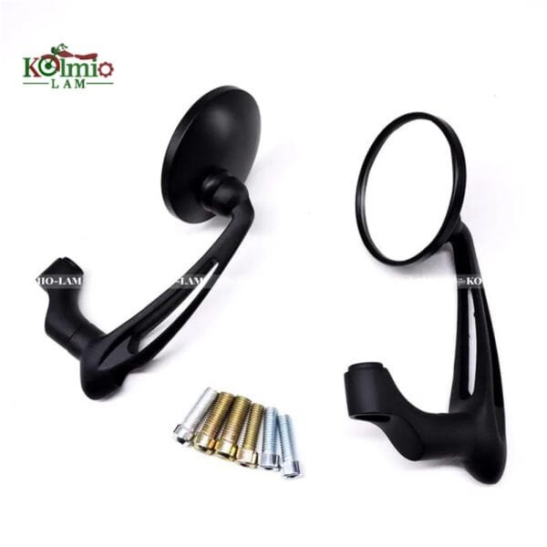 Motorcycle accessories classic fit for Dirtbike retrofi reverse crank round rearview mirror electric car bending rod mirror genera - 图片 3