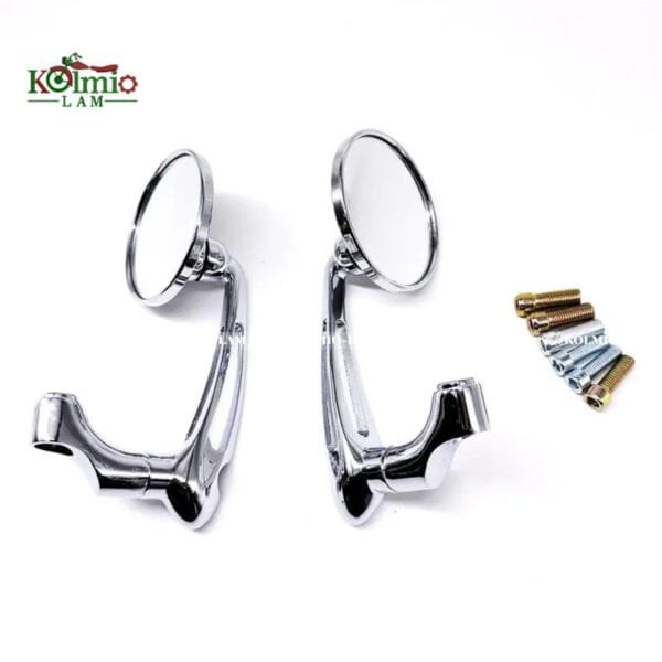 Motorcycle accessories classic fit for Dirtbike retrofi reverse crank round rearview mirror electric car bending rod mirror genera - 图片 2