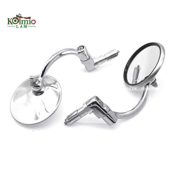 Motorcycle Chrome Aluminum fit for Universal 7/8" 22mm Handle Bar End Side Rear View Mirrors Offroad Cafe Racer Scooter Offroad Bike - 图片 6