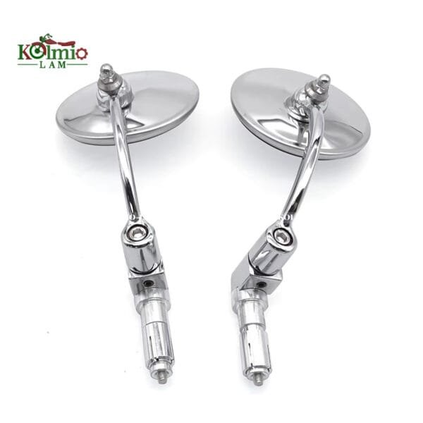 Motorcycle Chrome Aluminum fit for Universal 7/8" 22mm Handle Bar End Side Rear View Mirrors Offroad Cafe Racer Scooter Offroad Bike - 图片 5