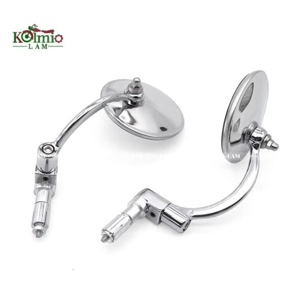 Motorcycle Chrome Aluminum fit for Universal 7/8" 22mm Handle Bar End Side Rear View Mirrors Offroad Cafe Racer Scooter Offroad Bike - 图片 4