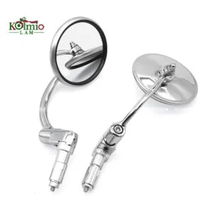 Motorcycle Chrome Aluminum fit for Universal 7/8" 22mm Handle Bar End Side Rear View Mirrors Offroad Cafe Racer Scooter Offroad Bike