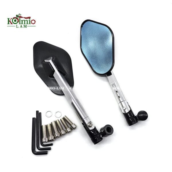 Universal Motorcycle Aluminium Rearview Side Mirror For SUZUKI bandit 1200 gsx-s750 gsx-s1000 For YAMAHA c8 fz07 fazer 8 - 图片 2