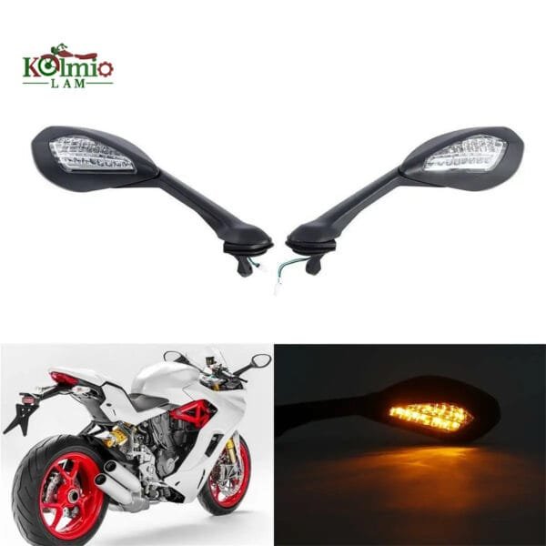 Motorcycle Mirror LED Turn Signal fit For Ducati 939 Supersport S 2018 936 2017-2020