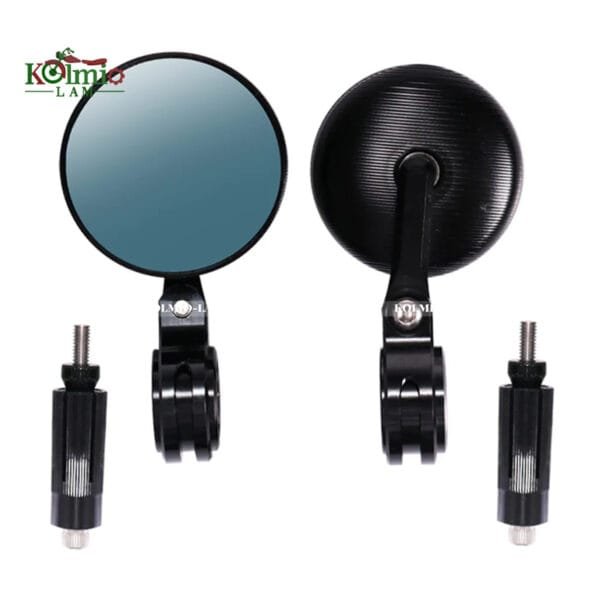 Universal fit For Motorcycle Scooter CNC Retro Cafe Racer Round Mirror Handlebar Side Mirrors Rearview Mirror - 图片 2
