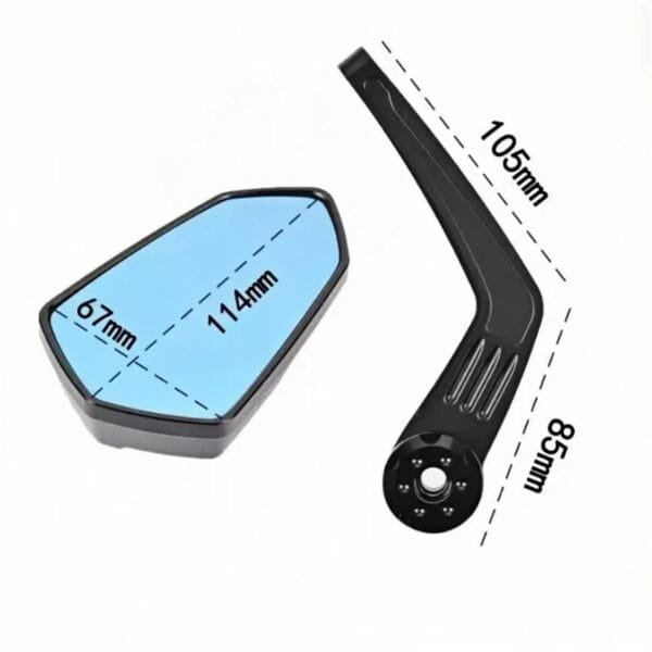 fit for 22mm Motorcycle Handlebar Mirror Rear View Mirrors Anti-Glare HD Motorbike Handlebar End Side Mirror - 图片 2
