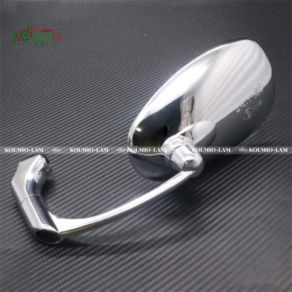 ZORBYZ Motorcycle Chrome L-bar Retro Oval Rearview Side Mirror E9 Mark fit For Honda Yamaha Suzuki Cafe Racer Custom - 图片 3