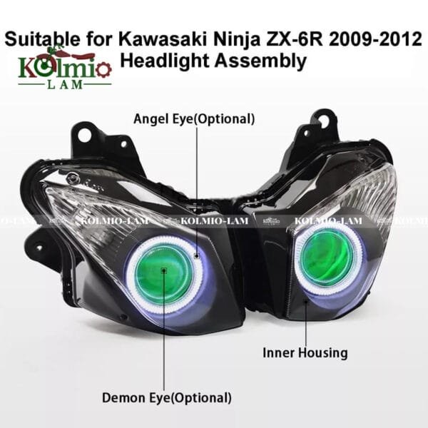 Fit For KAWASAKI ZX-10R 2008-2010/ZX-6R 2009-2012 Headlight Assembly Headlamp - 图片 2