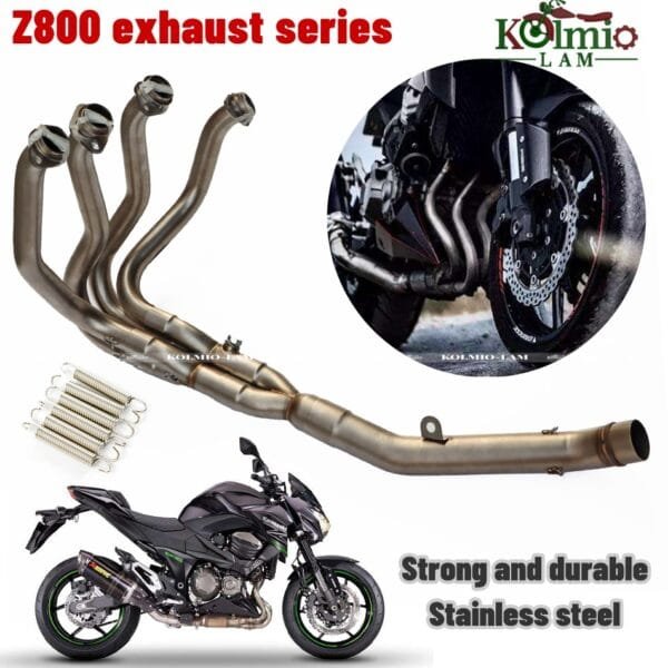 Motorcycle Exhaust System Header Front Link Pipe Fit For Kawasaki Z800  13-21 - 图片 9