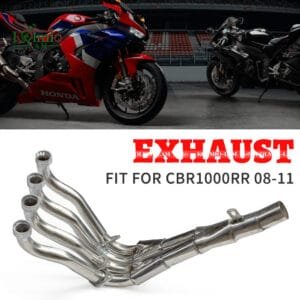 Fit for Honda CBR1000RR 2008-2016 Exhaust Header System Muffler Middle Tube Pipe