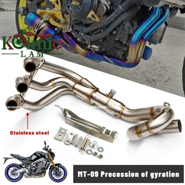 Fit for Yamaha MT09 XSR900 TRACER900 900GT  front exhaust pipe connected - 图片 2