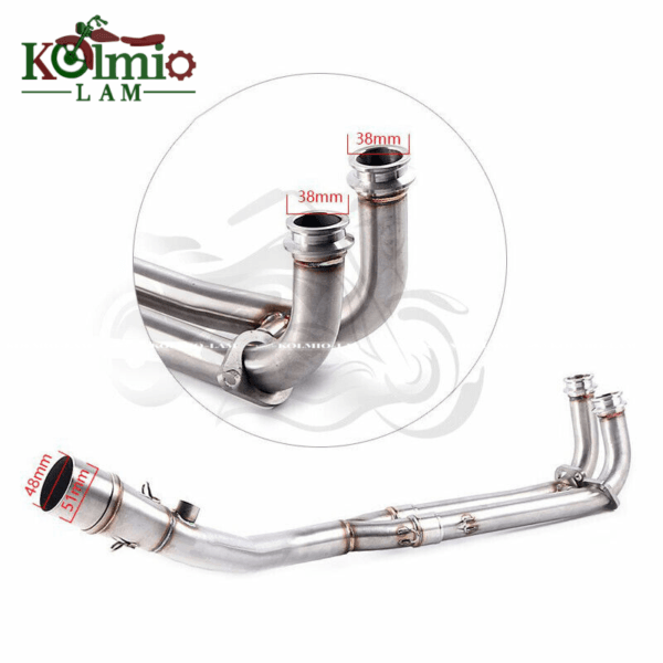 Fit for TMAX500 08-11 TMAX530 12-16 Slip-on Exhaust Full System Middle Link Pipe - 图片 5