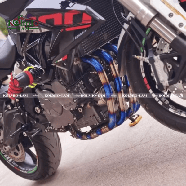 Fit  for motorcycle Qianjiang Zhui 600 titanium alloy front section modified new style 6O00 exhaust pipe stainless steel middle front - 图片 5