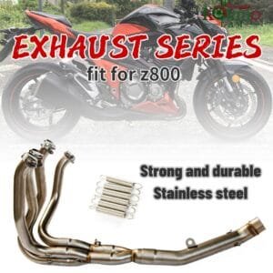 Motorcycle Exhaust System Header Front Link Pipe Fit For Kawasaki Z800  13-21