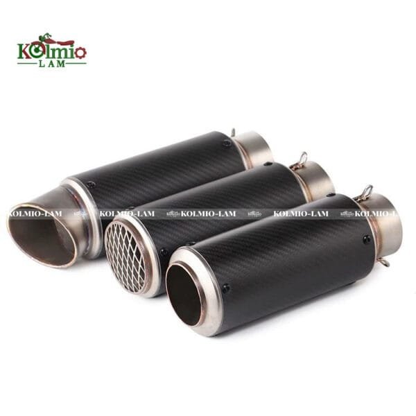 Fit  for Yamaha KawasakiMotorcycle Accessories universal model Stainless Steel SC modified straight exhaust pipe 51MM60MM - 图片 7