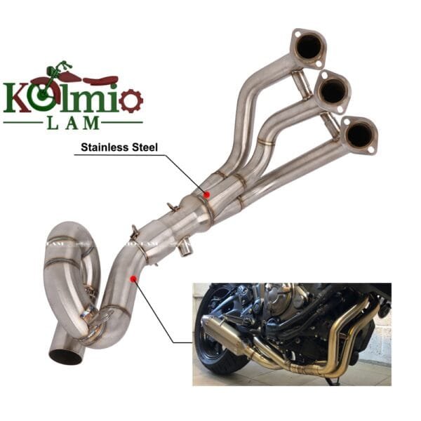 Fit for Yamaha MT09 XSR900 TRACER900 900GT  front exhaust pipe connected - 图片 7