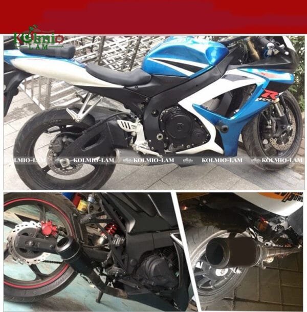 Fit  for Yamaha KawasakiMotorcycle Accessories universal model Stainless Steel SC modified straight exhaust pipe 51MM60MM - 图片 4