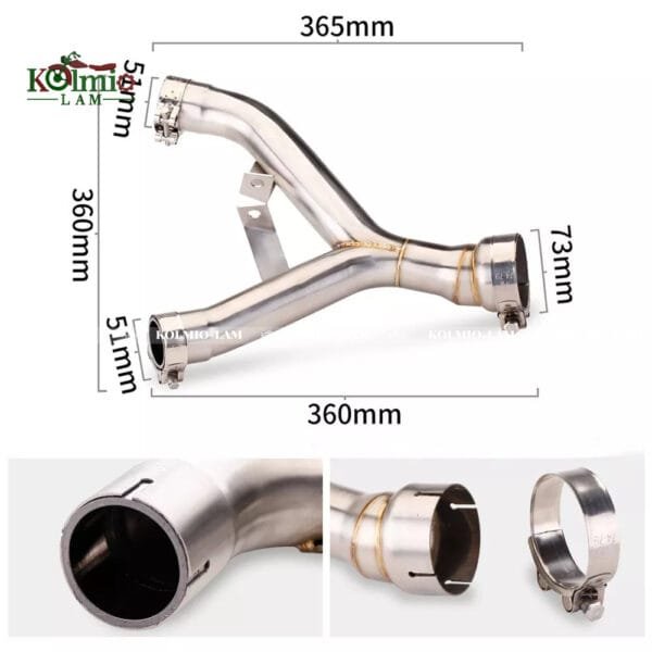 Fit For Kawasaki Z1000 sx  2010-2018  Muffler Exhaust Mid Connect Link Pipe - 图片 5