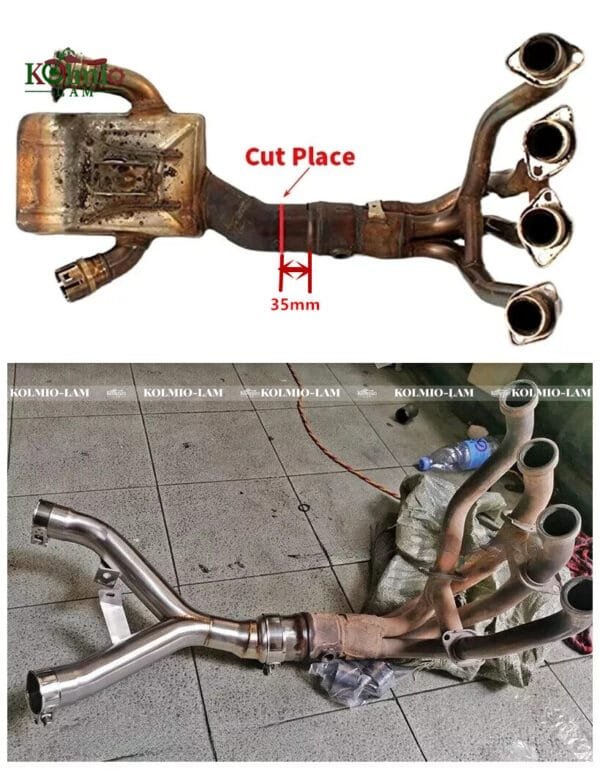 Fit For Kawasaki Z1000 sx  2010-2018  Muffler Exhaust Mid Connect Link Pipe - 图片 2