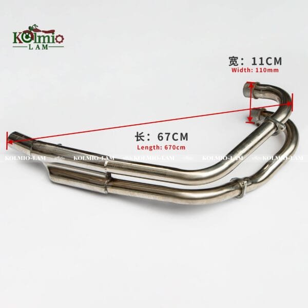 Fit for HONDA CB400SS 2002-2008 Exhaust Header System Muffler Middle Tube Pipe - 图片 2