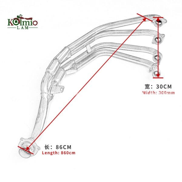 Fit for Honda CBR1000RR 2008-2016 Exhaust Header System Muffler Middle Tube Pipe - 图片 2